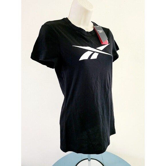 Reebok Women's Training Essentials Black/White Vector Graphic Tee Size: XS (NWT) - Picture 3 of 7